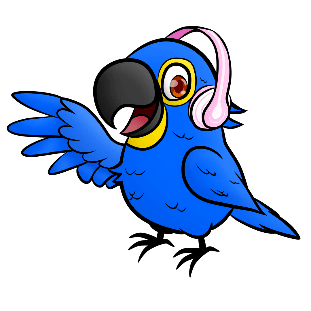 Mascote com asas abertas